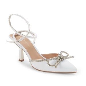 BCBGenration Ildy Embellished Pumps | Bridal Rhinestone Bow Heels
